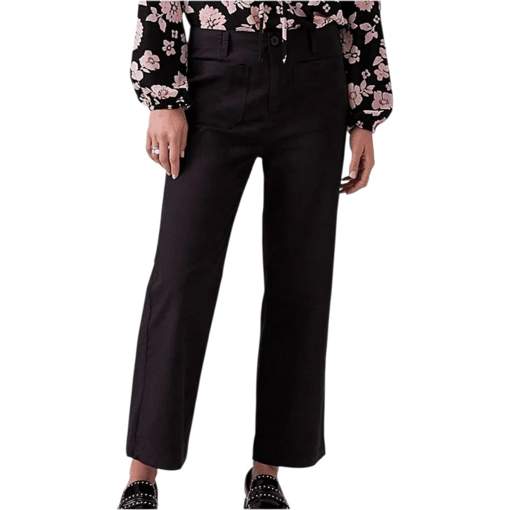 Social Standard by Sanctuary Women's 14 Business Juliet Twill Black Crop‎ Pants